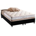 Ver imagem 1 de Cama Box King: Colchão Molas Herval Maxspring Spain + Base CRC Suede Black(193x203)