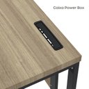 Ver imagem 3 de Estação de Trabalho Mesa Plataforma Escritório Tubular para 1 Pessoa com Caixa de Tomada PE40TUB