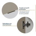 Ver imagem 6 de Cozinha Modulada 2 Peças sem Tampo com Rodapé 1 Aéreo e 1 Balcão Ipanema CabeCasa MadeiraOriginals Marrom/Fendi Trama