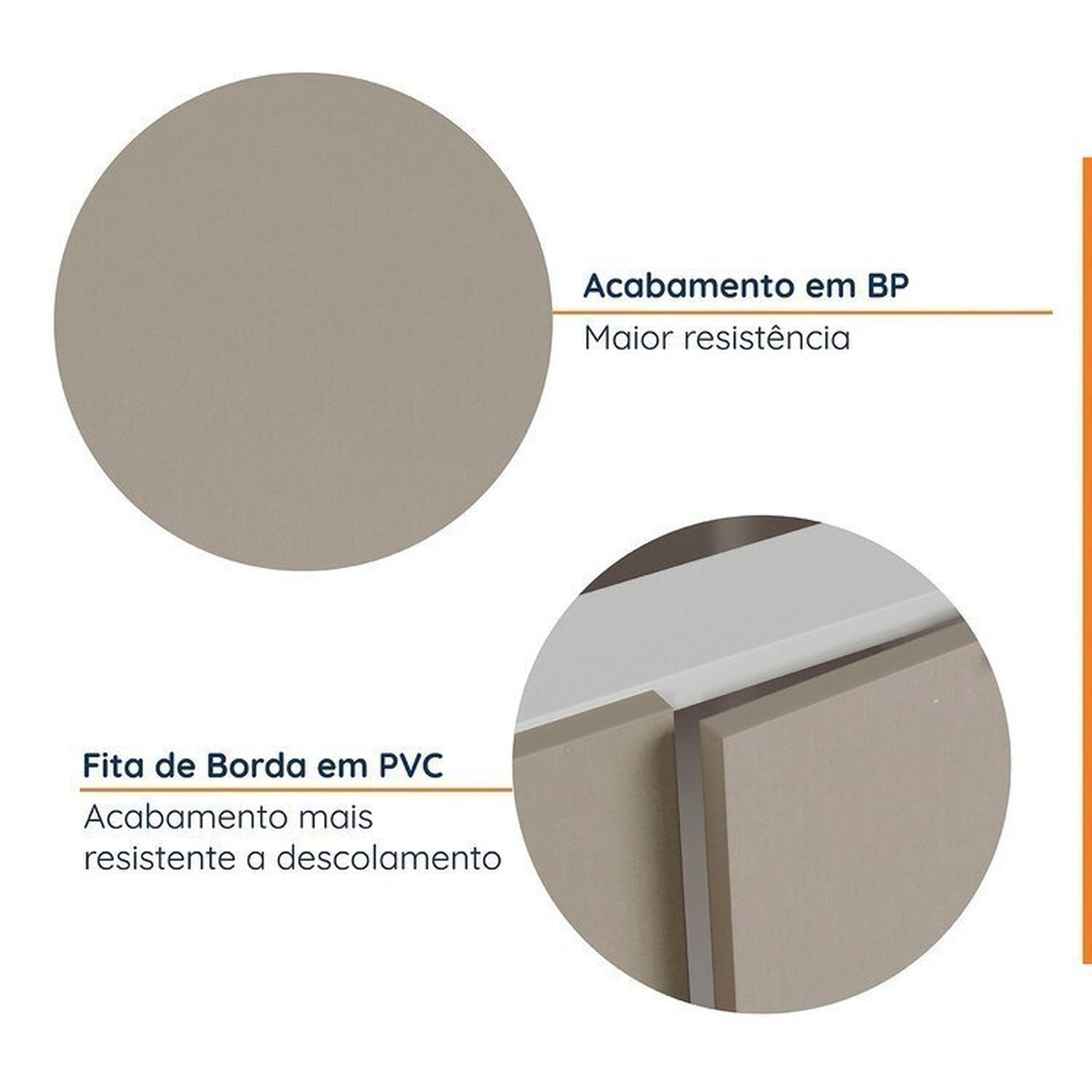 Cozinha Modulada 2 Peças sem Tampo com Rodapé 1 Aéreo e 1 Balcão Ipanema Cabecasa Madeiramadeira - 5