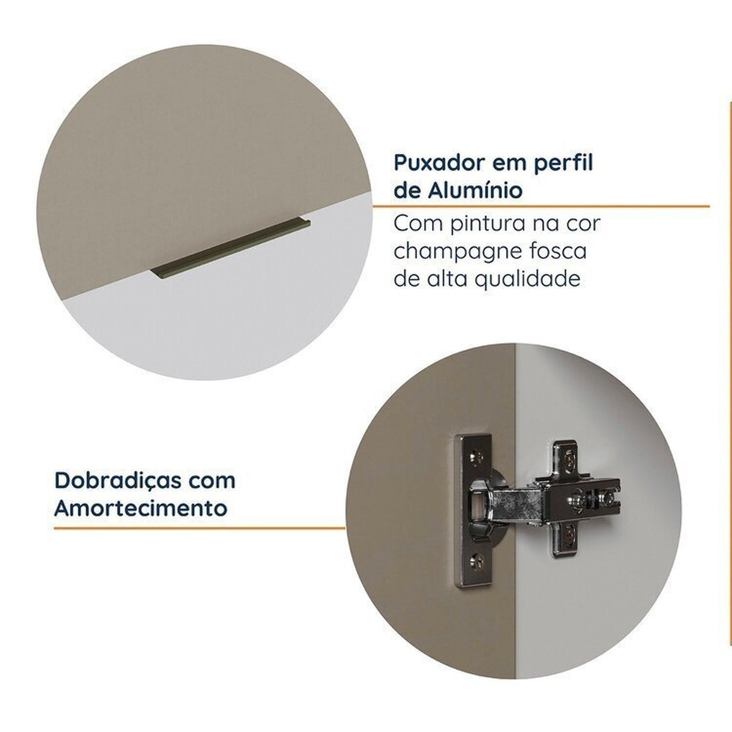 Cozinha Modulada 2 Peças sem Tampo com Rodapé 1 Aéreo e 1 Balcão Ipanema Cabecasa Madeiramadeira - 6