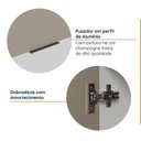 Ver imagem 6 de Cozinha Planejada 2 Peças sem Tampo com Rodapé 1 Aéreo e 1 Balcão Ipanema CabeCasa MadeiraOriginals Marrom/Fendi Trama