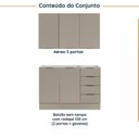 Ver imagem 3 de Cozinha Modulada 2 Peças sem Tampo com Rodapé 1 Aéreo e 1 Balcão Ipanema CabeCasa MadeiraOriginals