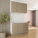 Ver imagem 1 de Cozinha Modulada 2 Peças sem Tampo com Rodapé 1 Aéreo e 1 Balcão Ipanema CabeCasa MadeiraOriginals