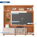 Ver imagem 7 de Estante para TV e Home Theater até 55 Polegadas 210CMX207,2cm 2 Portas Formosa Marrom