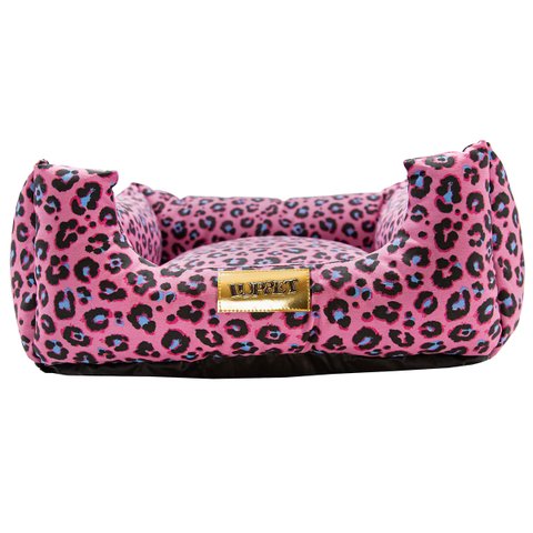 Cama para Cachorro Quadrada Impermeavel Luppet Oncinha Pink - M