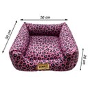 Ver imagem 2 de Cama para Cachorro Quadrada Impermeavel Luppet Oncinha Pink - M