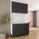 Ver imagem 1 de Cozinha Modulada 2 Peças sem Tampo com Rodapé 1 Aéreo e 1 Balcão Ipanema CabeCasa MadeiraOriginals