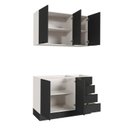 Ver mais imagens de Cozinha Modulada 2 Peças sem Tampo com Rodapé 1 Aéreo e 1 Balcão Ipanema CabeCasa MadeiraOriginals C
