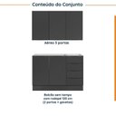 Ver imagem 3 de Cozinha Modulada 2 Peças sem Tampo com Rodapé 1 Aéreo e 1 Balcão Ipanema CabeCasa MadeiraOriginals
