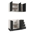 Ver mais imagens de Cozinha Modulada 2 Peças sem Tampo com Rodapé 1 Aéreo e 1 Balcão Ipanema CabeCasa MadeiraOriginals