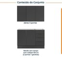 Ver imagem 3 de Cozinha Modulada 2 Peças sem Tampo com Rodapé 1 Aéreo e 1 Balcão Ipanema CabeCasa MadeiraOriginals C