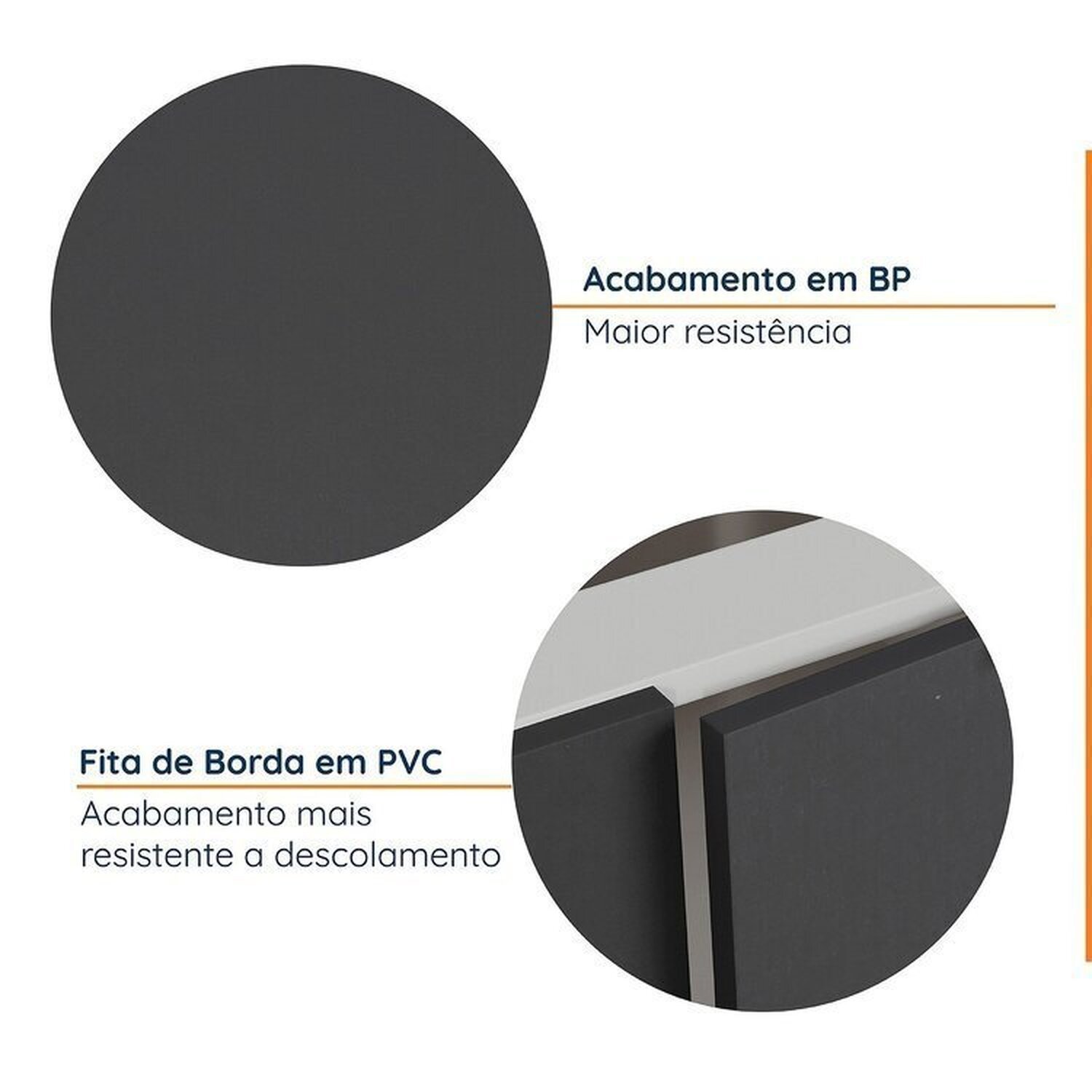 Cozinha Modulada 2 Peças sem Tampo com Rodapé 1 Aéreo e 1 Balcão Ipanema Cabecasa Madeiramadeira - 5