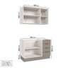 Cozinha Modulada 2 Peças sem Tampo com Rodapé 1 Aéreo e 1 Balcão Ipanema CabeCasa MadeiraOriginals - 4