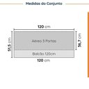 Ver imagem 2 de Cozinha Modulada 2 Peças sem Tampo com Rodapé 1 Aéreo e 1 Balcão Ipanema CabeCasa MadeiraOriginals Marrom/Fendi Trama/Acácia