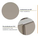 Ver imagem 5 de Cozinha Modulada 2 Peças sem Tampo com Rodapé 1 Aéreo e 1 Balcão Ipanema CabeCasa MadeiraOriginals Marrom/Fendi Trama/Acácia