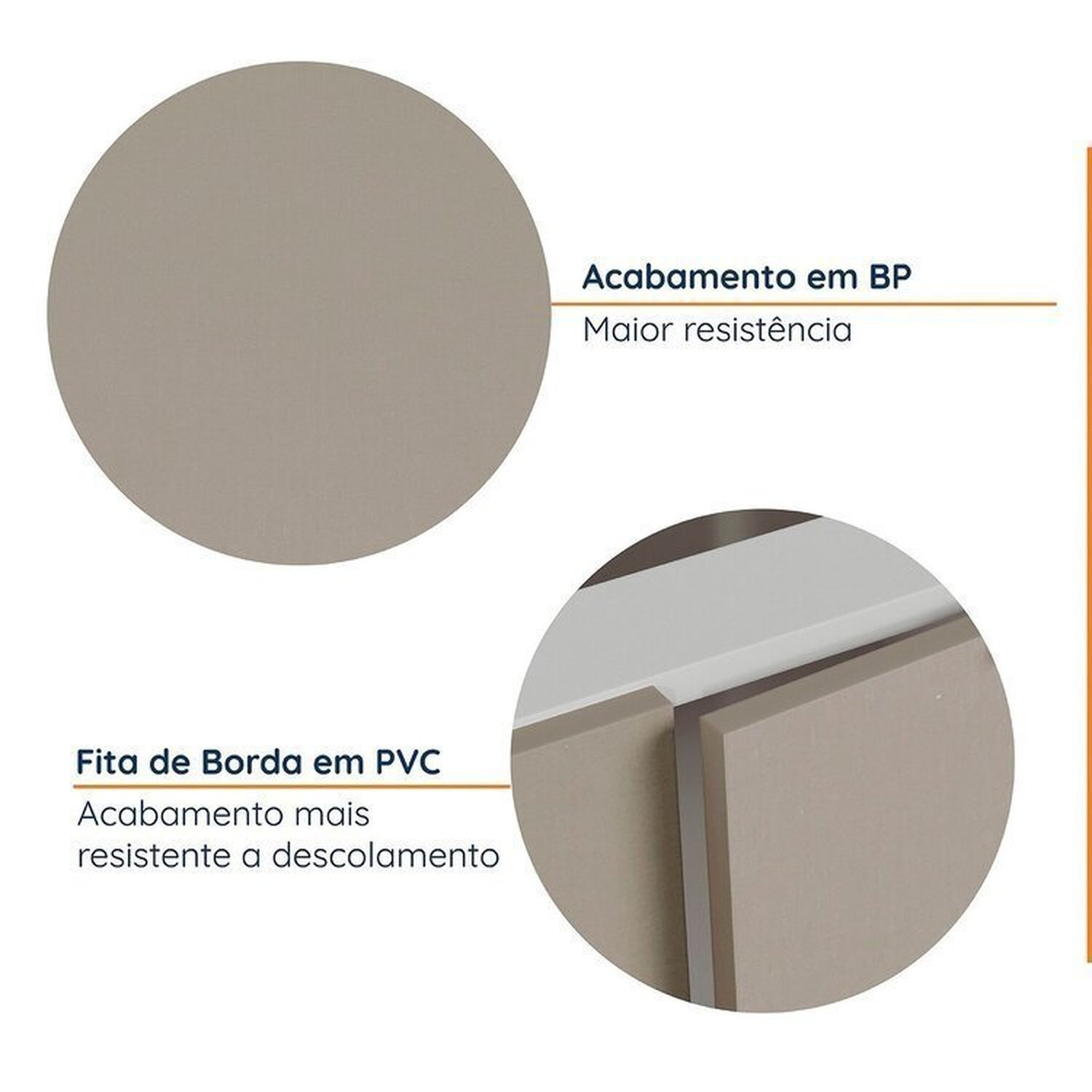 Cozinha Modulada 2 Peças sem Tampo com Rodapé 1 Aéreo e 1 Balcão Ipanema Cabecasa Madeiramadeira - 5