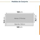 Ver imagem 2 de Cozinha Planejada 2 Peças sem Tampo com Rodapé 1 Aéreo e 1 Balcão Ipanema CabeCasa MadeiraOriginals