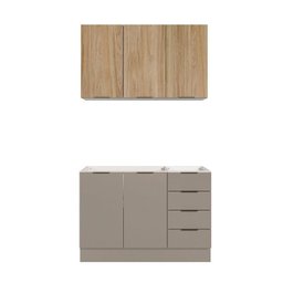 Cozinha Modulada 2 Peças sem Tampo com Rodapé 1 Aéreo e 1 Balcão Ipanema Cabecasa Madeiramadeira - 11