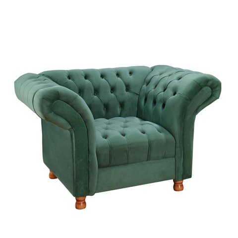 Poltrona Chestefield Conde Veludo:Verde
