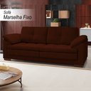 Ver imagem 2 de Sofá Decorativo Sala de Estar Marselha Fixo 2 Lugares 175cm Couro Conhaque - Mozzelar