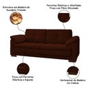 Ver imagem 3 de Sofá Decorativo Sala de Estar Marselha Fixo 2 Lugares 175cm Couro Conhaque - Mozzelar