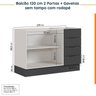 Cozinha Modulada 2 Peças sem Tampo com Rodapé 1 Aéreo e 1 Balcão Ipanema CabeCasa MadeiraOriginals - 14