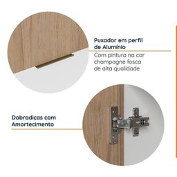 Cozinha Modulada 2 Peças sem Tampo com Rodapé 1 Aéreo e 1 Balcão Ipanema Cabecasa Madeiramadeira - 6