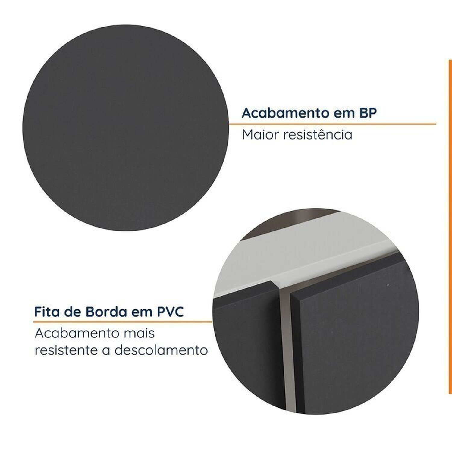 Cozinha Modulada 2 Peças sem Tampo com Rodapé 1 Aéreo e 1 Balcão Ipanema Cabecasa Madeiramadeira - 5