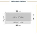 Ver imagem 2 de Cozinha Modulada 2 Peças sem Tampo com Rodapé 1 Aéreo e 1 Balcão Ipanema CabeCasa MadeiraOriginals