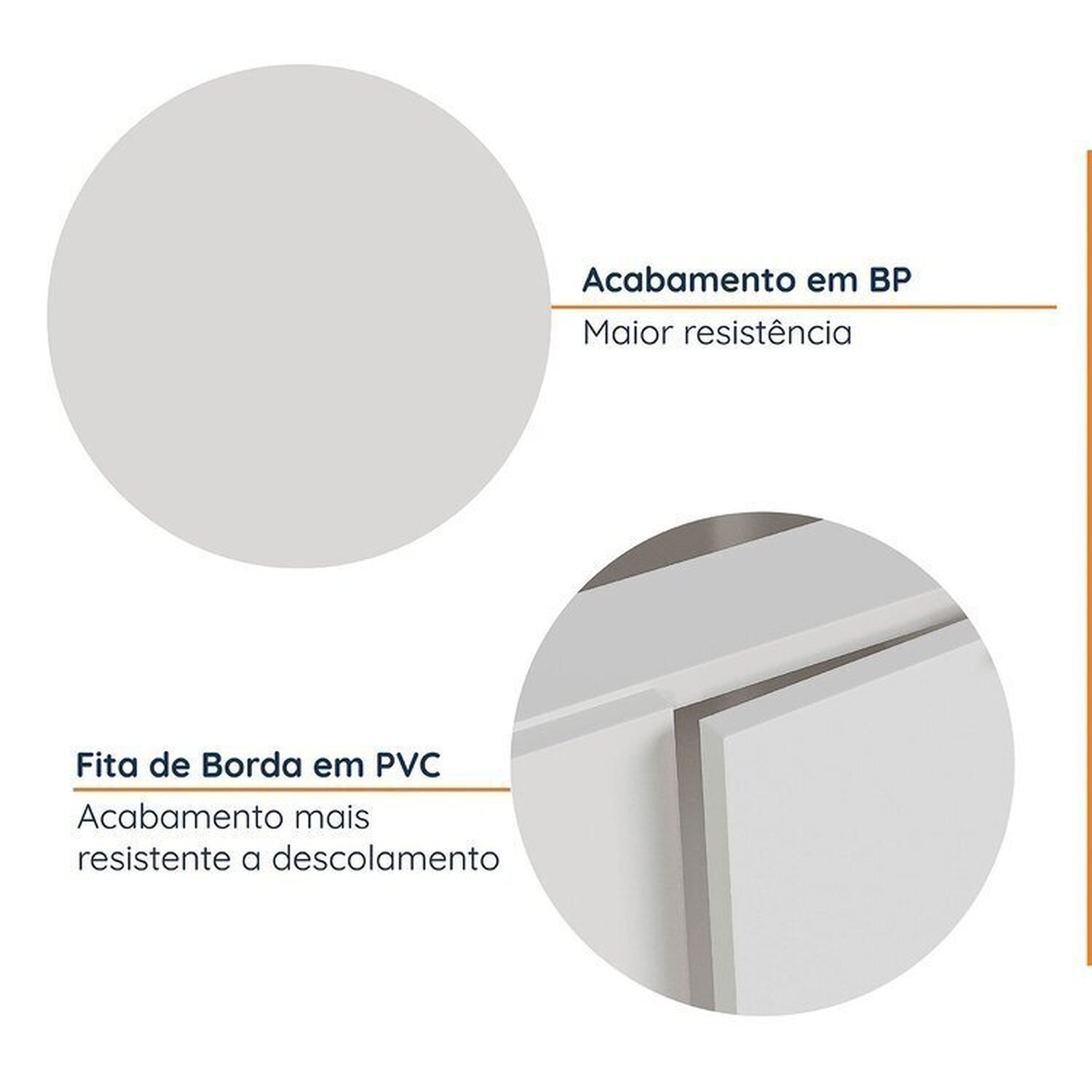 Cozinha Modulada 2 Peças sem Tampo com Rodapé 1 Aéreo e 1 Balcão Ipanema Cabecasa Madeiramadeira - 5