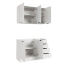 Ver mais imagens de Cozinha Modulada 2 Peças sem Tampo com Rodapé 1 Aéreo e 1 Balcão Ipanema CabeCasa MadeiraOriginals B