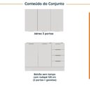 Ver imagem 3 de Cozinha Modulada 2 Peças sem Tampo com Rodapé 1 Aéreo e 1 Balcão Ipanema CabeCasa MadeiraOriginals B
