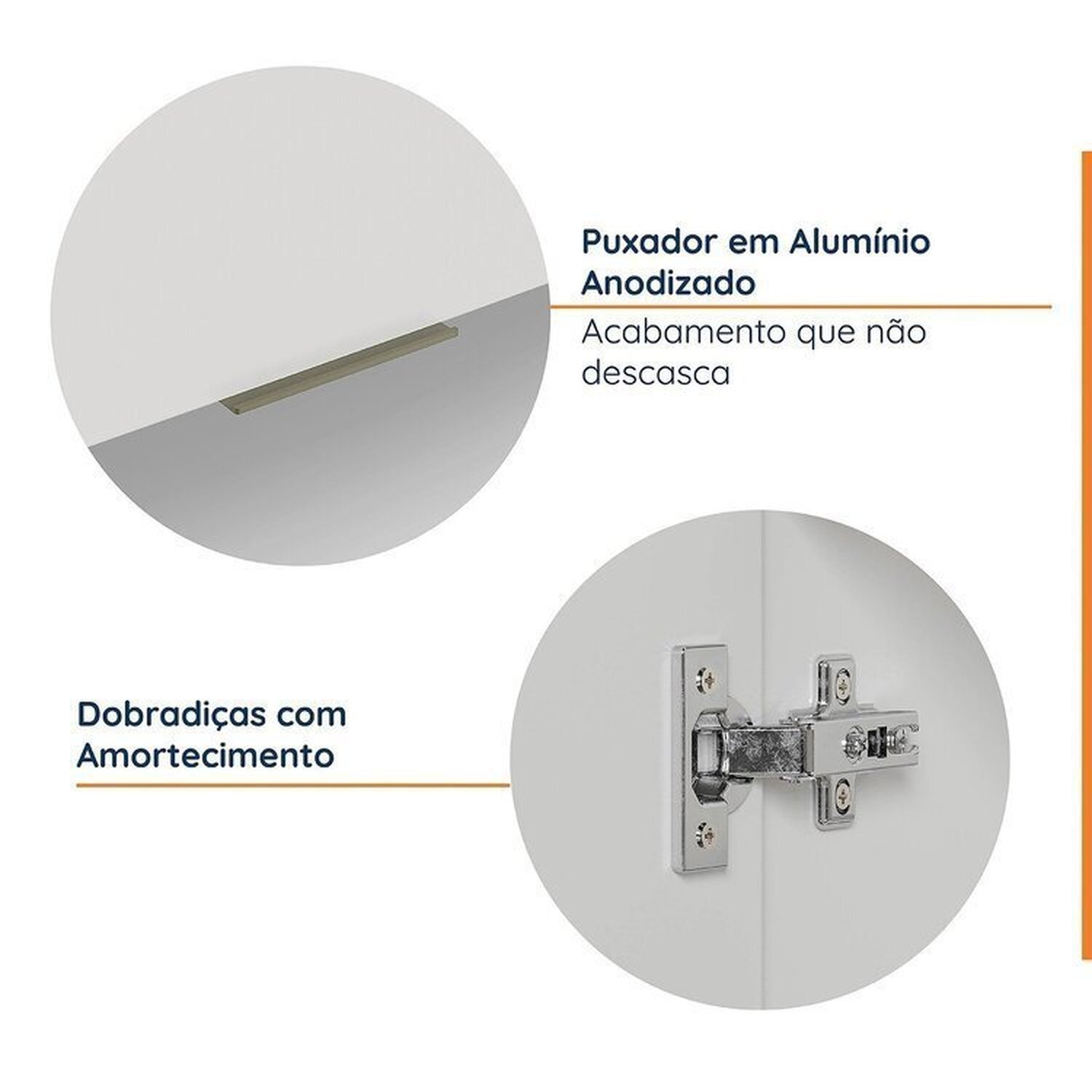 Cozinha Modulada 2 Peças sem Tampo com Rodapé 1 Aéreo e 1 Balcão Ipanema Cabecasa Madeiramadeira - 6