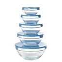 Ver imagem 2 de Conjunto 10 Potes Tigela Vidro Tampa Azul Class Home