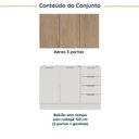 Ver imagem 3 de Cozinha Modulada 2 Peças sem Tampo com Rodapé 1 Aéreo e 1 Balcão Ipanema CabeCasa MadeiraOriginals