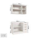 Ver imagem 4 de Cozinha Modulada 2 Peças sem Tampo com Rodapé 1 Aéreo e 1 Balcão Ipanema CabeCasa MadeiraOriginals Branco/Acácia