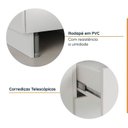 Ver imagem 7 de Cozinha Modulada 2 Peças sem Tampo com Rodapé 1 Aéreo e 1 Balcão Ipanema CabeCasa MadeiraOriginals Branco/Acácia