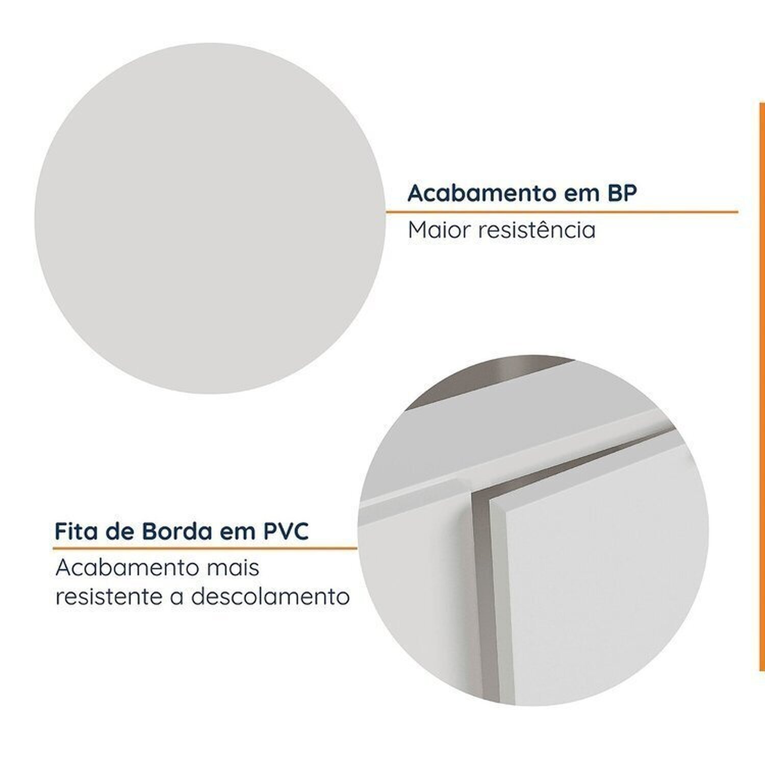 Cozinha Modulada 2 Peças sem Tampo com Rodapé 1 Aéreo e 1 Balcão Ipanema Cabecasa Madeiramadeira - 5