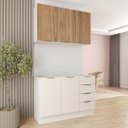 Ver imagem 1 de Cozinha Modulada 2 Peças sem Tampo com Rodapé 1 Aéreo e 1 Balcão Ipanema CabeCasa MadeiraOriginals