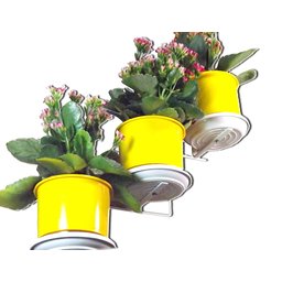 Jardim Vertical: Suporte de Parede Branco Para 3 Vasos | Decoração Sofisticada e Prática! Esquerdo - 2