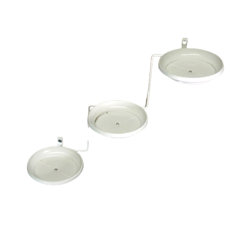 Jardim Vertical: Suporte de Parede Branco para 3 Vasos | Decoração Sofisticada e Prática! Esquerdo