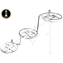 Jardim Vertical: Suporte de Parede Branco Para 3 Vasos | Decoração Sofisticada e Prática! Esquerdo - 3