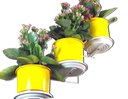 Ver imagem 2 de Jardim Vertical: Suporte de Parede Branco para 3 Vasos | Decoração Sofisticada e Prática! Esquerdo