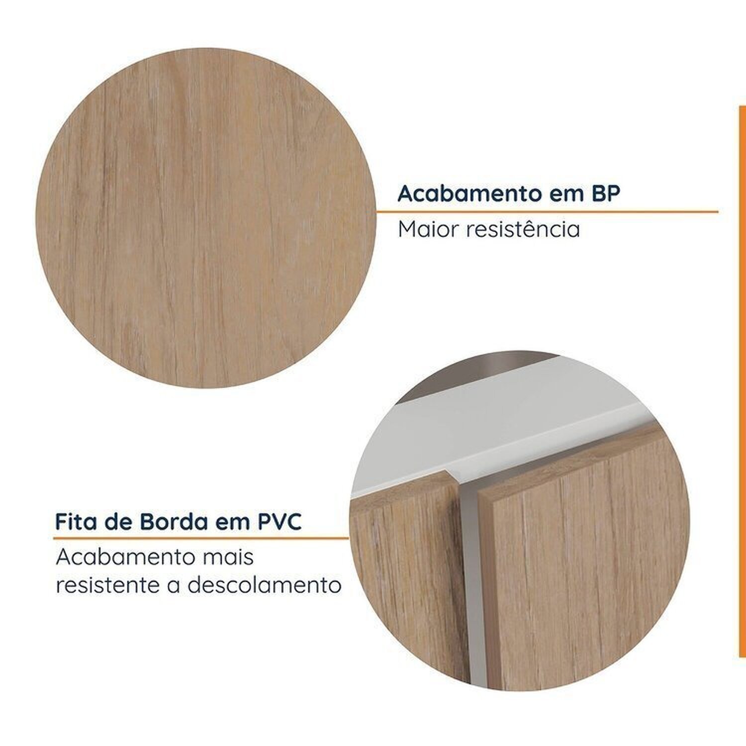 Cozinha Modulada 2 Peças sem Tampo com Rodapé 1 Aéreo e 1 Balcão Ipanema Cabecasa Madeiramadeira - 5