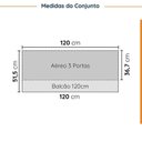 Ver imagem 2 de Cozinha Planejada 2 Peças sem Tampo com Rodapé 1 Aéreo e 1 Balcão Ipanema CabeCasa MadeiraOriginals Marrom/Acácia