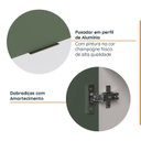 Ver imagem 6 de Cozinha Modulada 2 Peças sem Tampo com Rodapé 1 Aéreo e 1 Balcão Ipanema CabeCasa MadeiraOriginals Verde/Folha