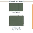 Ver imagem 3 de Cozinha Modulada 2 Peças sem Tampo com Rodapé 1 Aéreo e 1 Balcão Ipanema CabeCasa MadeiraOriginals