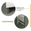 Ver imagem 7 de Cozinha Modulada 2 Peças sem Tampo com Rodapé 1 Aéreo e 1 Balcão Ipanema CabeCasa MadeiraOriginals Verde/Folha