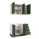 Ver mais imagens de Cozinha Modulada 2 Peças sem Tampo com Rodapé 1 Aéreo e 1 Balcão Ipanema CabeCasa MadeiraOriginals